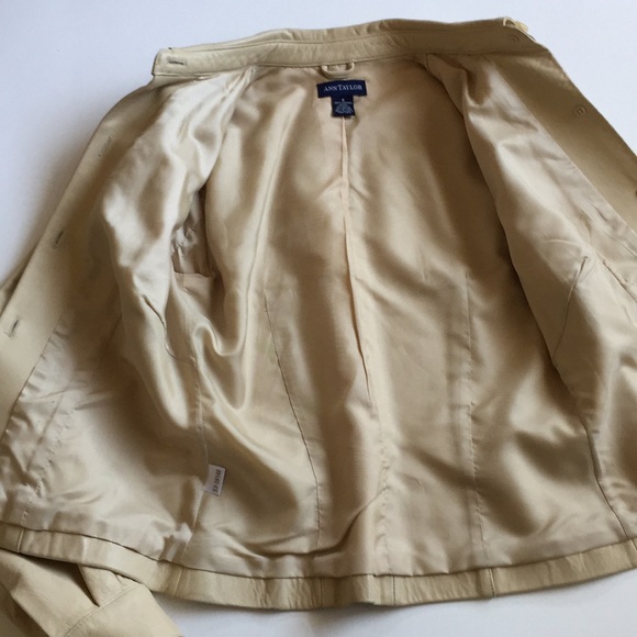 ANN TAYLOR Leather Shirt Jacket - Picture 7 of 8